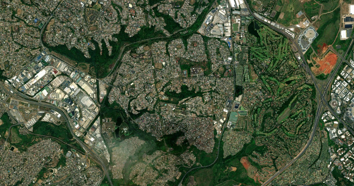 Aerial view of Remaining Extent of the Farm Lot Intaba 15006  Fu with its registered boundary