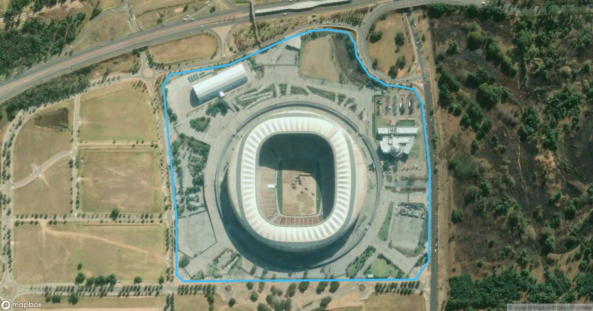 Aerial view of Erf 40 with its registered boundary