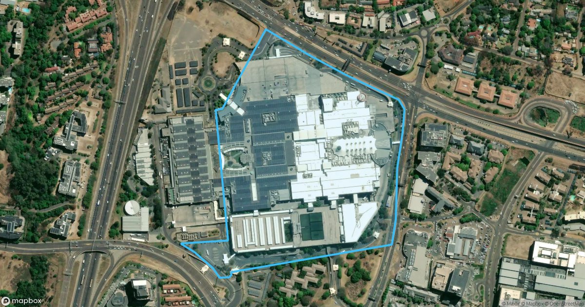 Aerial view of Erf 80 with its registered boundary